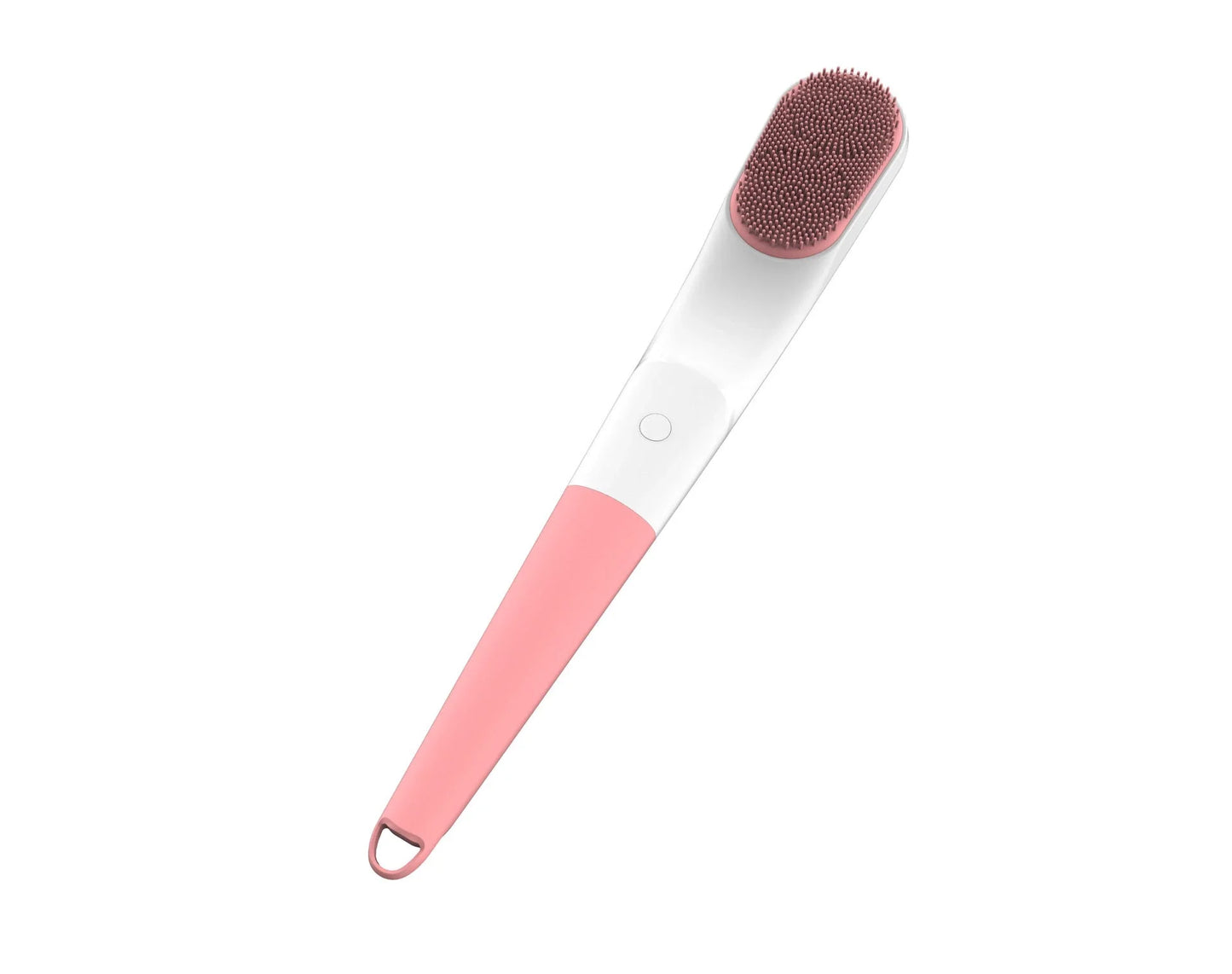 Ultrasonic beauty device for deep skin cleansing in pink and grey