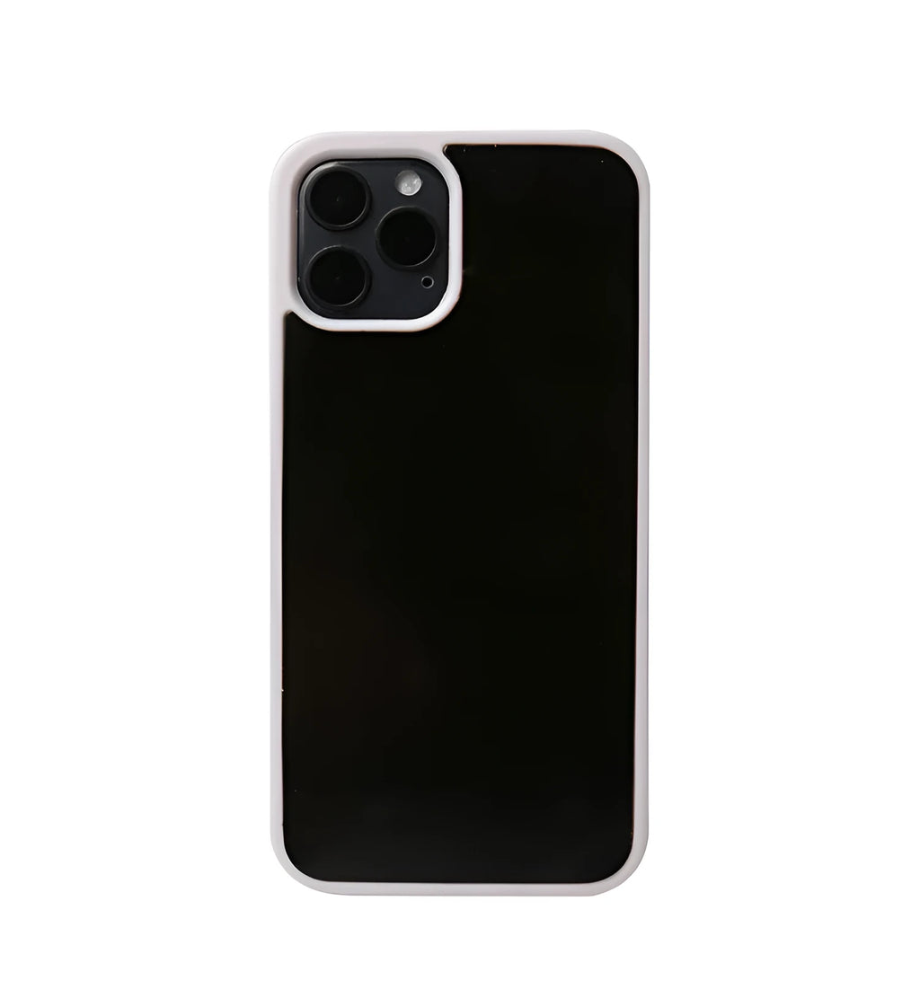 Black TPU anti-gravity phone case for iPhone 12 Pro Max with solid colour back cover