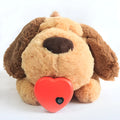 Interactive heartbeat plush toy dog for calming anxiety, 20x35x18cm, ordinary style