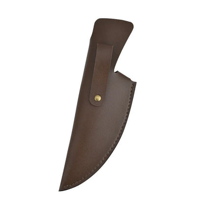 Hand-forged boning knife with walnut handle for precise meat cutting