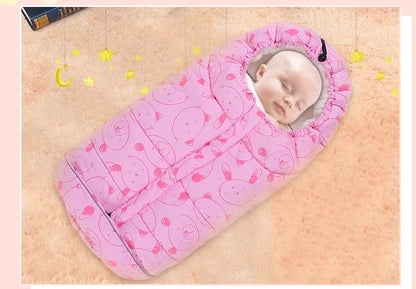 Winter windproof baby sleeping bag in velvet fabric, size 100x100cm