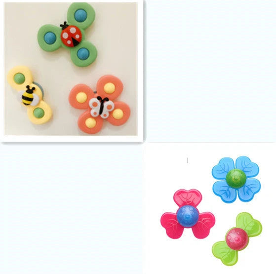 Kids Gyro Insect Sucker Spinner Rattle Bath Toy for Baby Toddlers