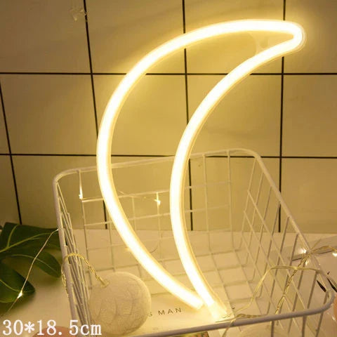 LED neon sign night light with USB and battery power options for home decoration