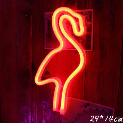 LED neon sign night light with USB and battery power options for home decoration