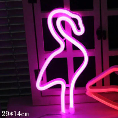 LED neon sign night light with USB and battery power options for home decoration