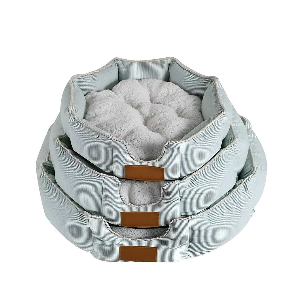 Blue warm winter pet cotton nest for cats and dogs in size S and M