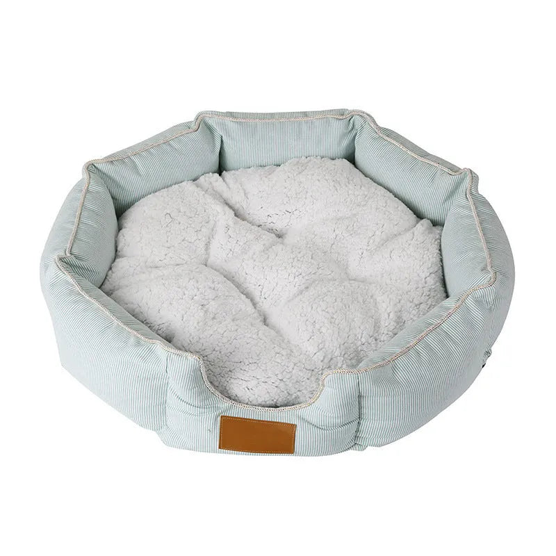 Blue warm winter pet cotton nest for cats and dogs in size S and M