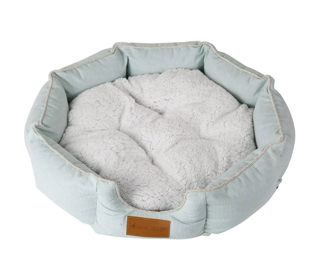Blue warm winter pet cotton nest for cats and dogs in size S and M