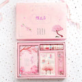 Creative cherry blossom hand ledger gift box set with wireless binding and paper cover in 33x24.5cm size