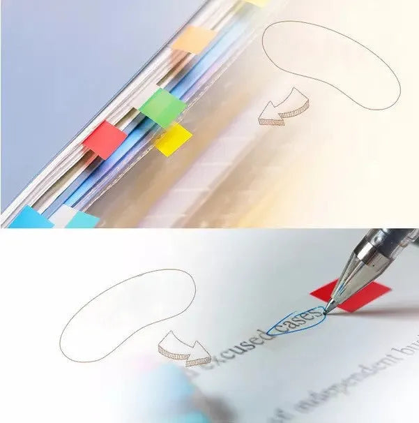 Plastic removable indicator labels in mixed colours showing 5cf, 6cf, and 9cf size options