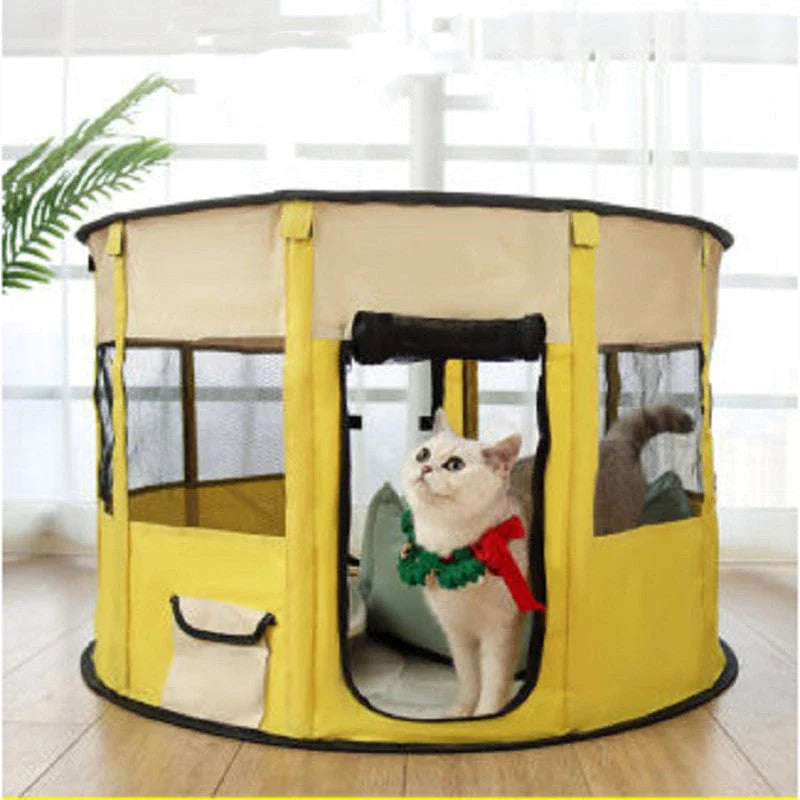 Removable pet house with detachable window and breathable net in various colors