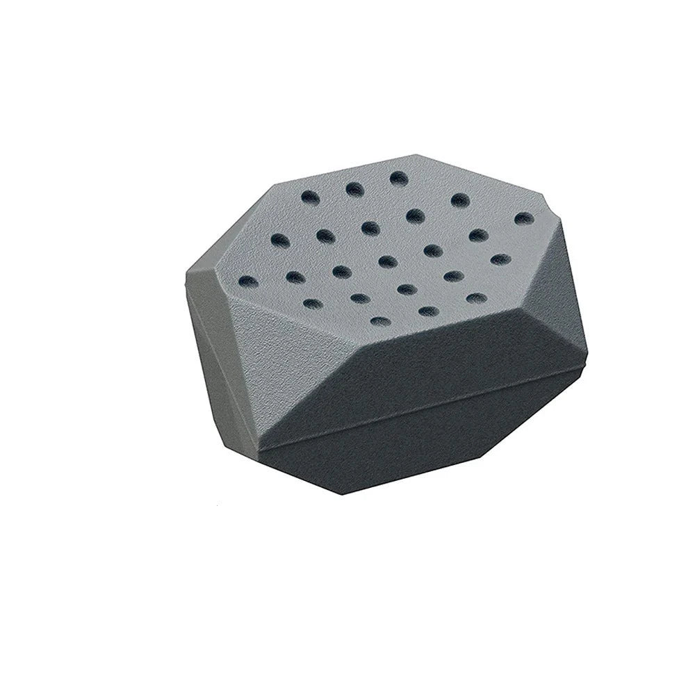 Compact jaw training device in grey, black, and white, made from food-grade silicone for safe facial muscle enhancement