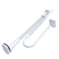 Baseus 360 rotating phone stand with flexible arm in silver on desk holding a smartphone