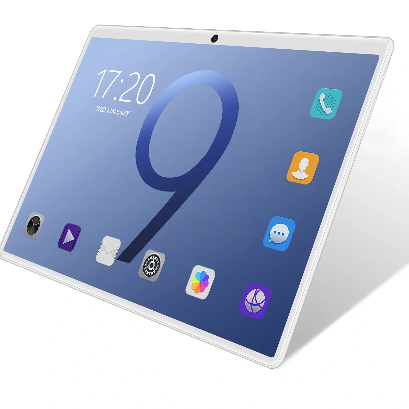 10-inch tablet computer with dual SIM slots, GPS navigation, and 1.6GHz eight-core processor