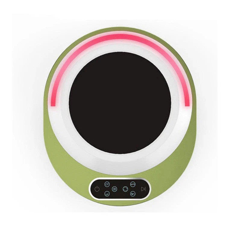 Ultrasonic mosquito repellent device in green and red, compact design for effective pest control