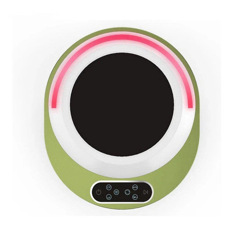 Ultrasonic mosquito repellent device in green and red, compact design for effective pest control