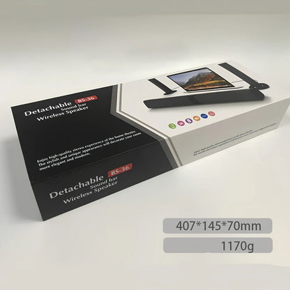 Black Card Combo Bluetooth TV speaker bar, 490x50x50mm, 1.2kg with remote and cables