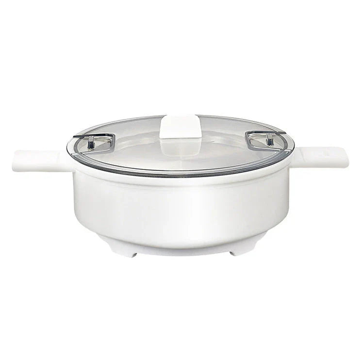 Compact mini noodle cooker with stainless steel body for dormitory and travel use
