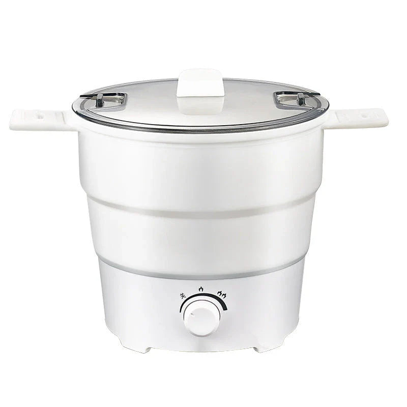 Compact mini noodle cooker with stainless steel body for dormitory and travel use