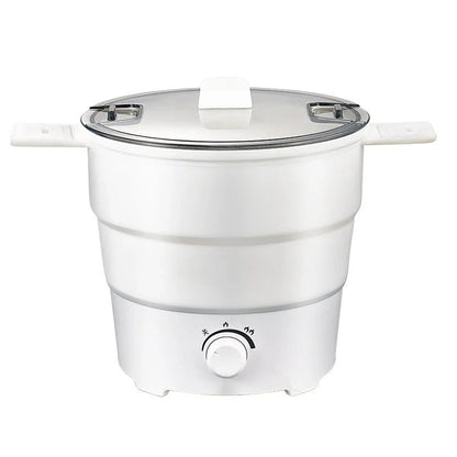 Compact mini noodle cooker with stainless steel body for dormitory and travel use