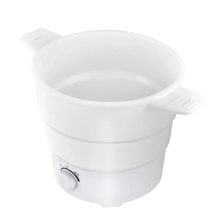 Compact mini noodle cooker with stainless steel body for dormitory and travel use