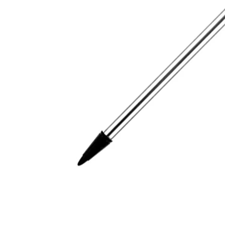 Silver, black, and red dual-purpose resistive capacitive touch screen stylus pens, 12cm long.