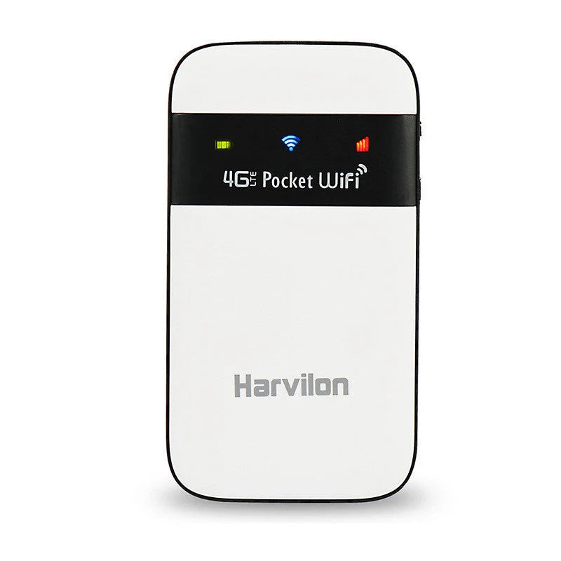 White wireless router with LTE connectivity and long battery life
