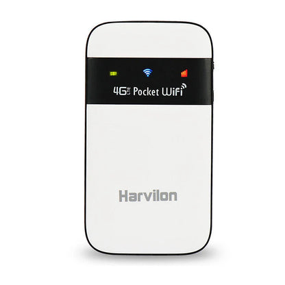 White wireless router with LTE connectivity and long battery life