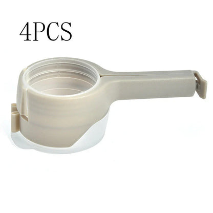 Versatile food clips in a range of colours, featuring airtight sealing and a convenient pour spout