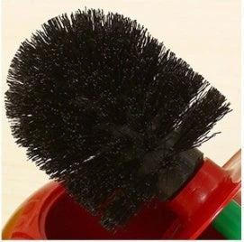 Long handle soft hair toilet brush in bright candy colours with anti-slip grip
