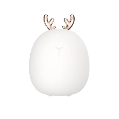 Cartoon Deer Night Light with USB charging and silicone lampshade