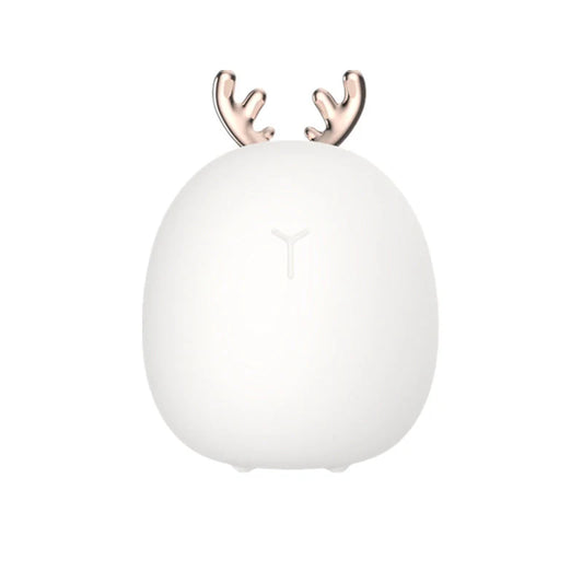 Cartoon Deer Night Light with USB charging and silicone lampshade