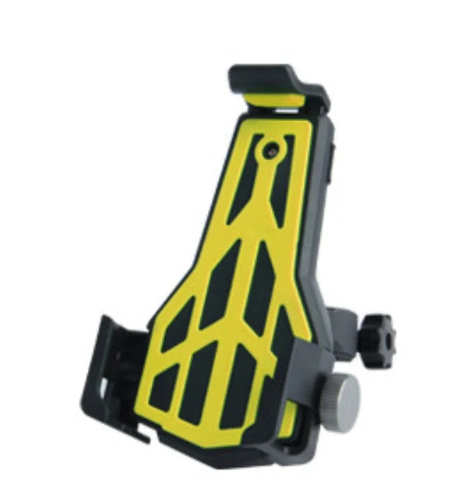 Bicycle handlebar phone holder with triangular design and 360 rotation in multiple colours