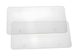 Transparent white heavy-duty acrylic car license plate frame set of two, 154mm x 307mm size