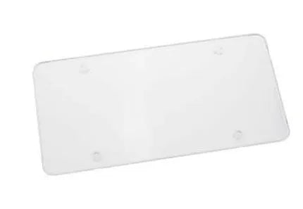 Transparent white heavy-duty acrylic car license plate frame set of two, 154mm x 307mm size