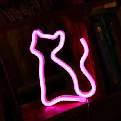 LED neon sign night light with USB and battery power options for home decoration