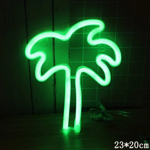 LED neon sign night light with USB and battery power options for home decoration
