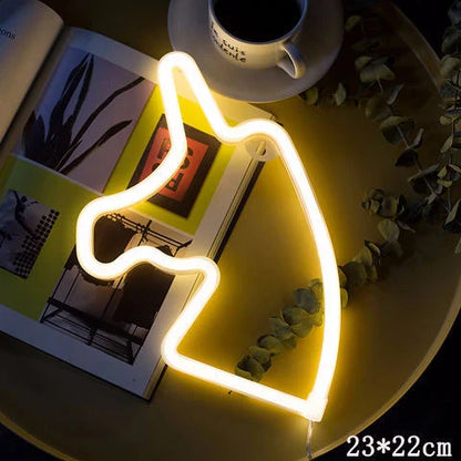 LED neon sign night light with USB and battery power options for home decoration