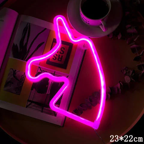 LED neon sign night light with USB and battery power options for home decoration