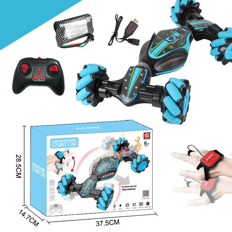 Global Funhood GW124 RC Remote Control Twist Stunt Car in action on rugged terrain