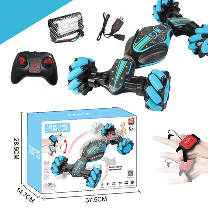 Global Funhood GW124 RC Remote Control Twist Stunt Car in action on rugged terrain