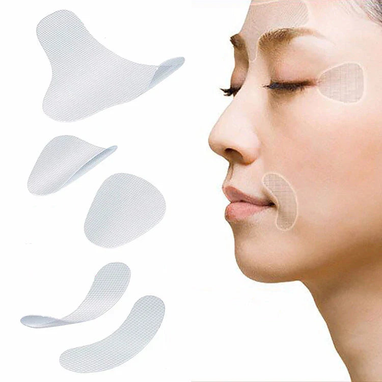 Women's facial anti-wrinkle pads for sagging skin care and wrinkle reduction