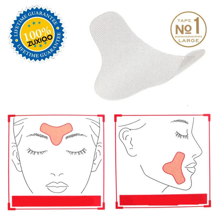 Women's facial anti-wrinkle pads for sagging skin care and wrinkle reduction