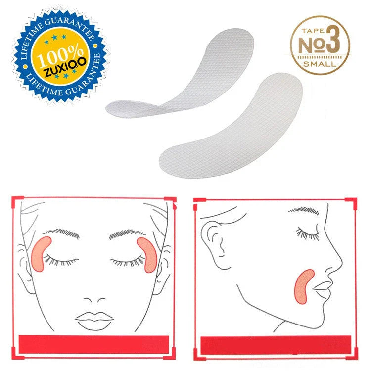 Women's facial anti-wrinkle pads for sagging skin care and wrinkle reduction