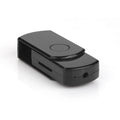 U03 Recording Rotary Card U Disk in black colour with plastic shell, showing rotary button and USB connector