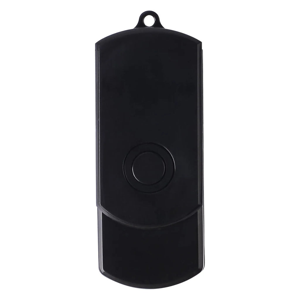 U03 Recording Rotary Card U Disk in black colour with plastic shell, showing rotary button and USB connector