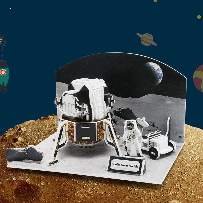 3D paper puzzle DIY solar system for kids, educational space toy