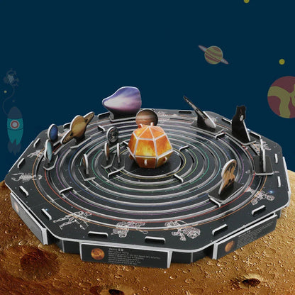 3D paper puzzle DIY solar system for kids, educational space toy