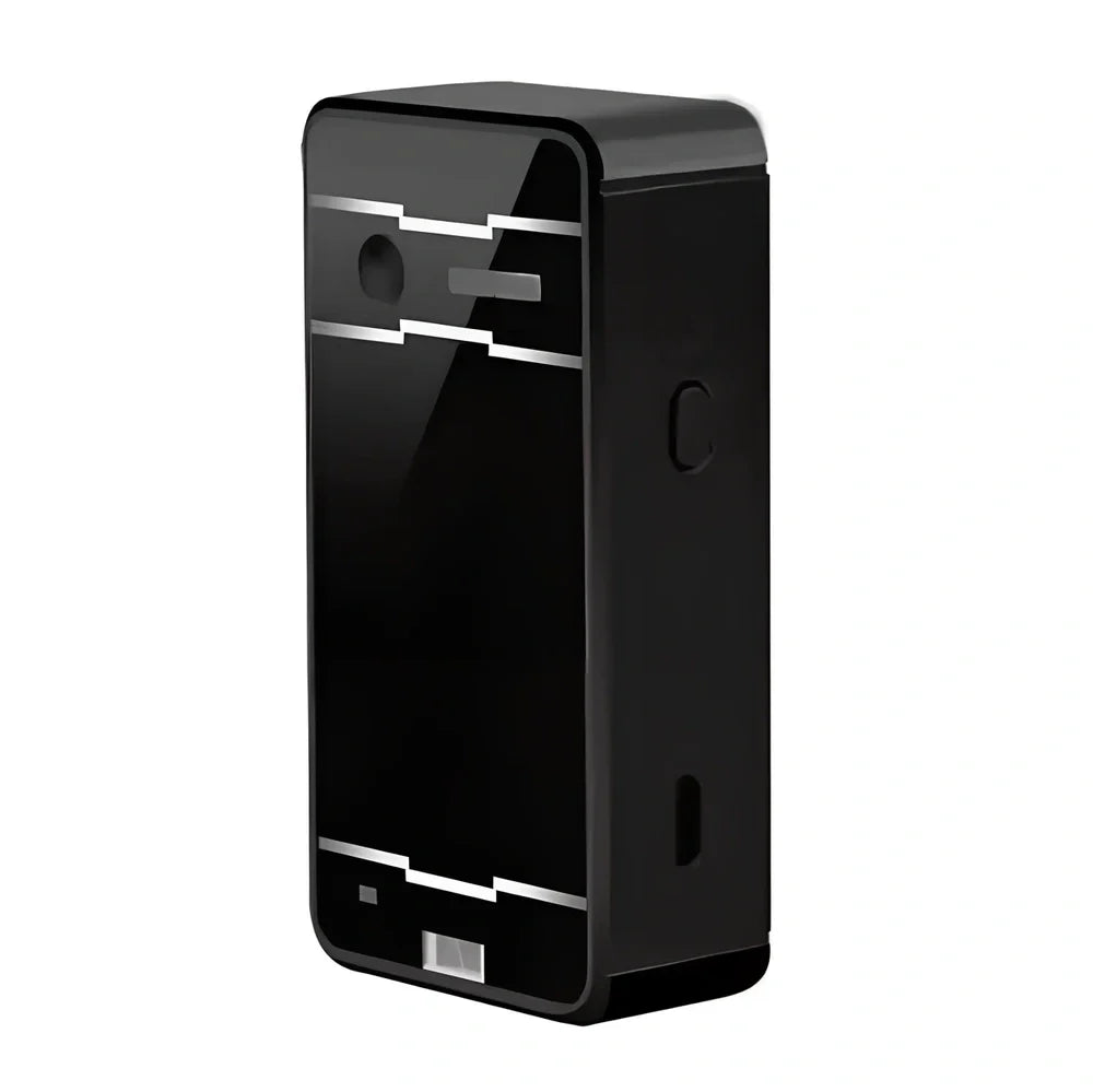 Black Bluetooth laser projection keyboard projecting 26 cm virtual QWERTY keys on desk with mouse function active