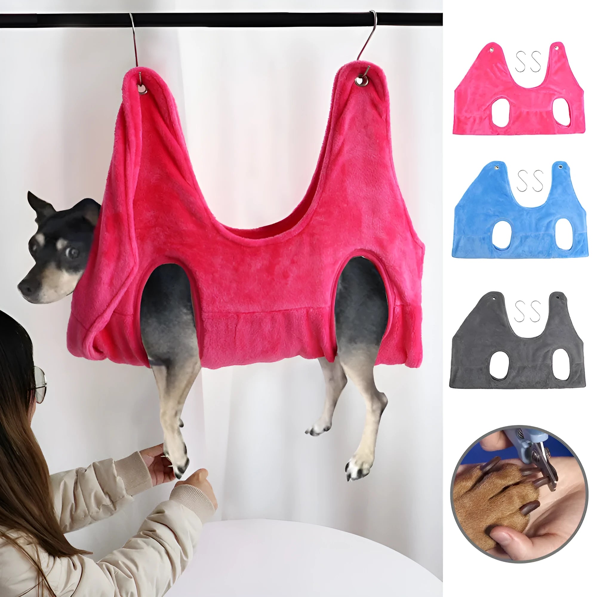 Soft cloth pet nest bed for cats and dogs in pink available in S M L sizes 25cm 30cm 35cm